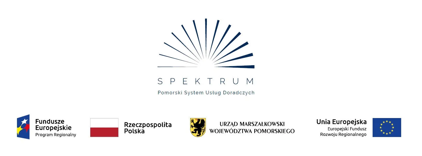 Logotyp programu wsparcia - SPEKTRUM - Pomorski System Usług Doradczych